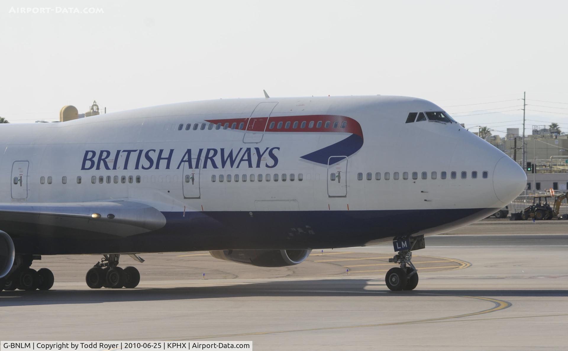 G-BNLM, 1990 Boeing 747-436 C/N 24055, Taxiing at PHX