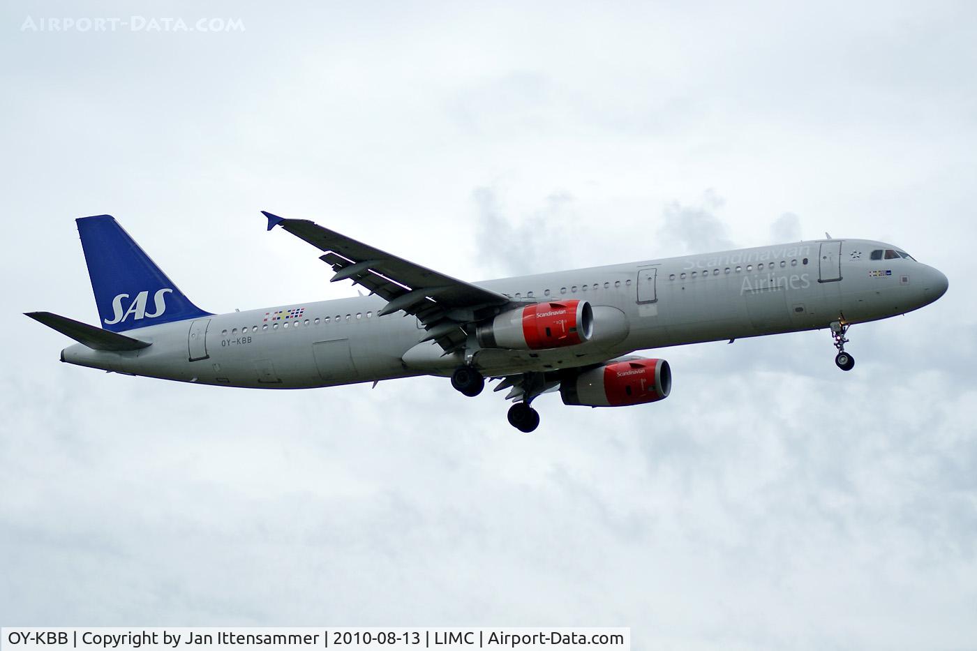 OY-KBB, 2001 Airbus A321-232 C/N 1642, SAS @ Malpensa