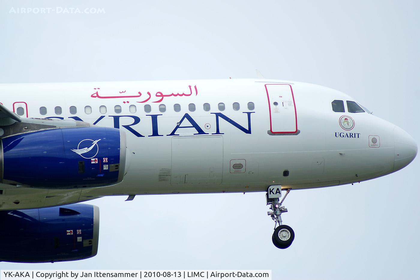 YK-AKA, 1998 Airbus A320-232 C/N 886, Syrian Arab Airlines @ Malpensa