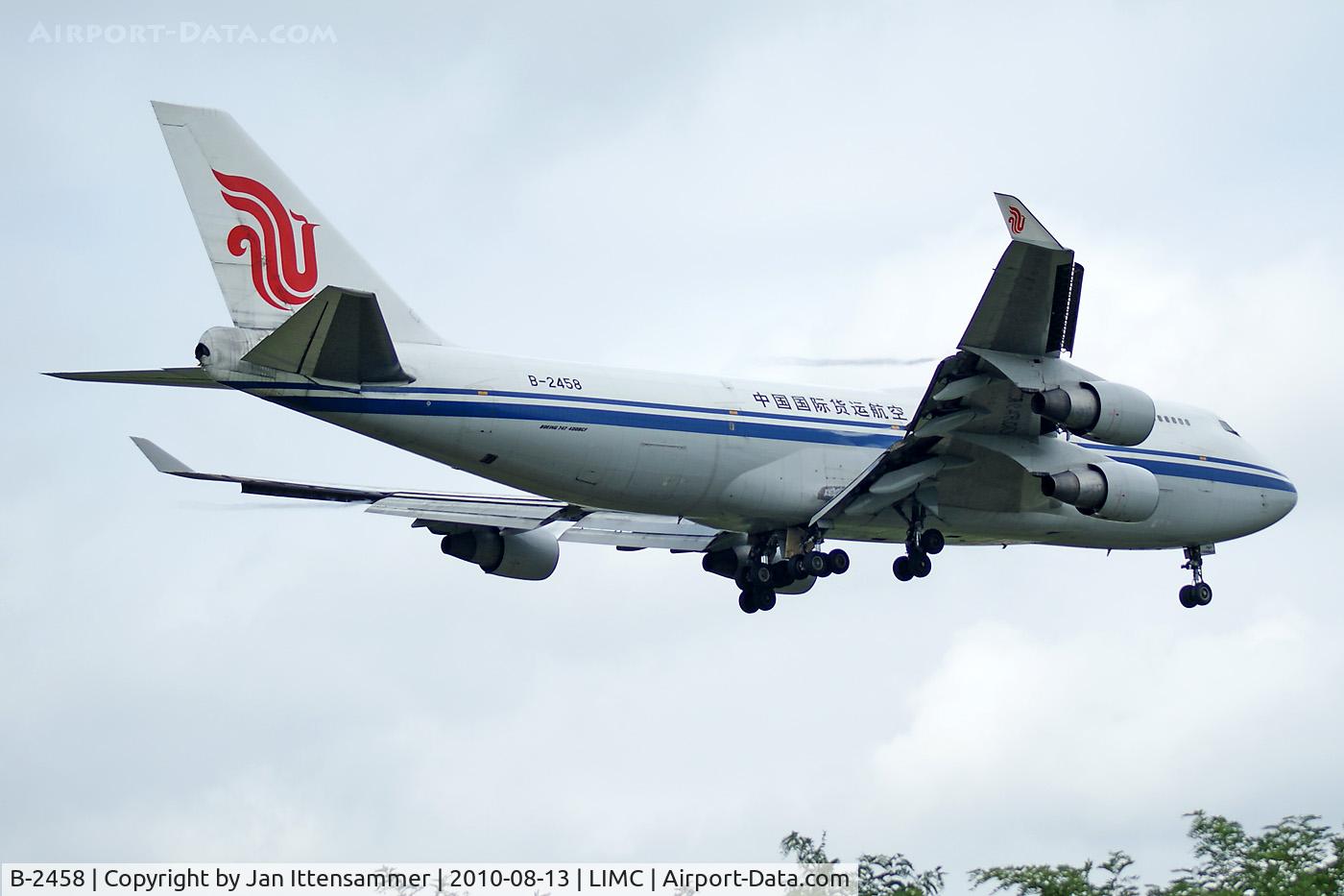 B-2458, 1990 Boeing 747-4J6/BCF C/N 24347, Air China Cargo @ Malpensa