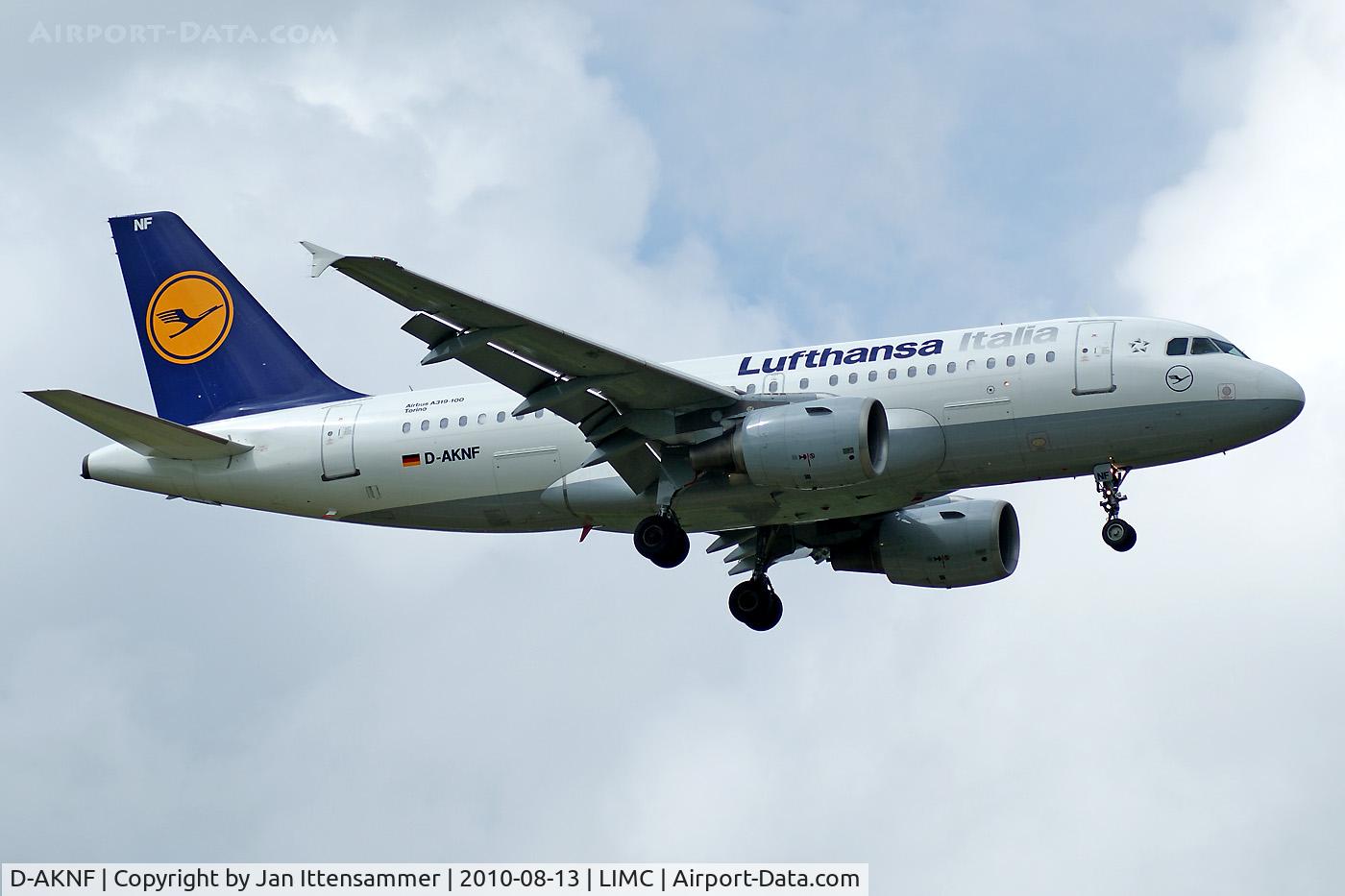 D-AKNF, 1997 Airbus A319-112 C/N 0646, Lufthansa Italia @ Malpensa