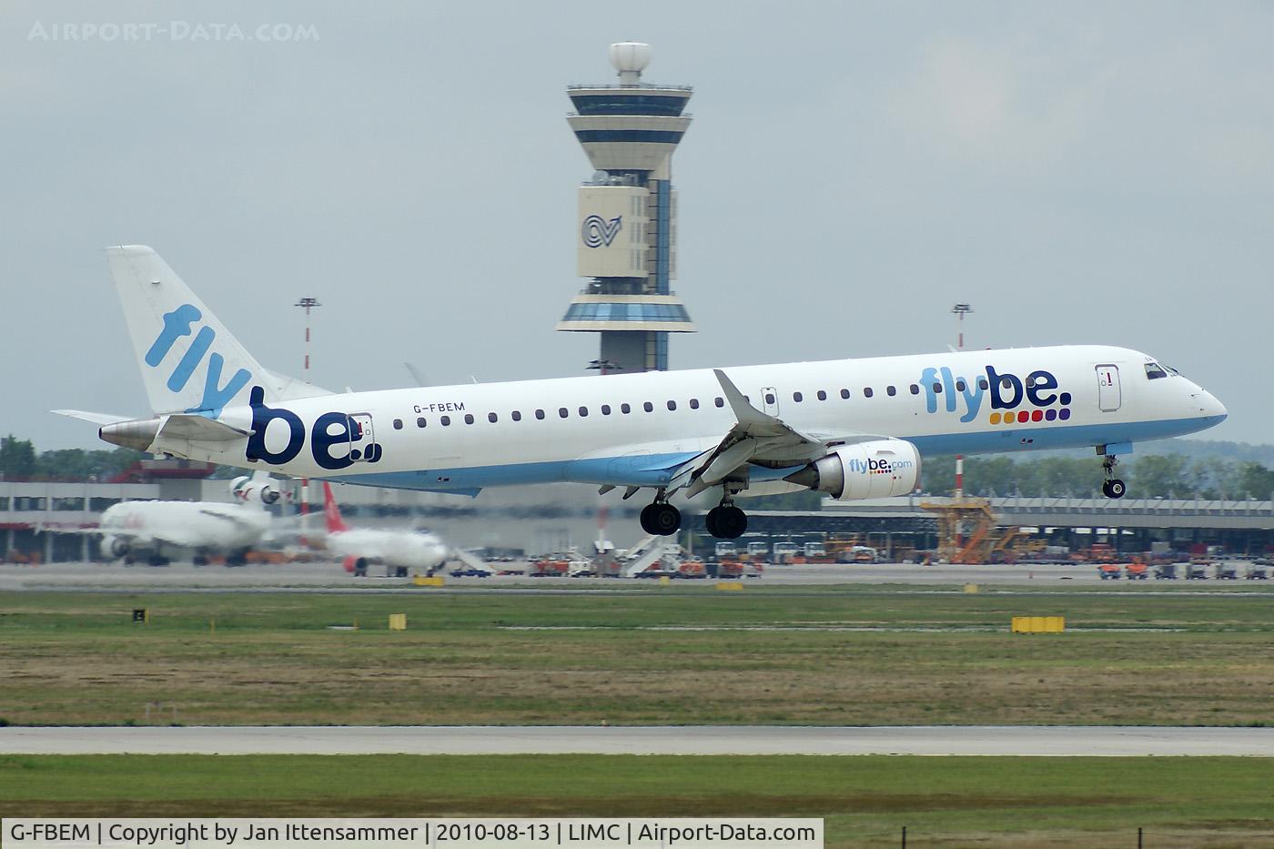 G-FBEM, 2008 Embraer 195LR (ERJ-190-200LR) C/N 19000204, Flybe @ Malpensa