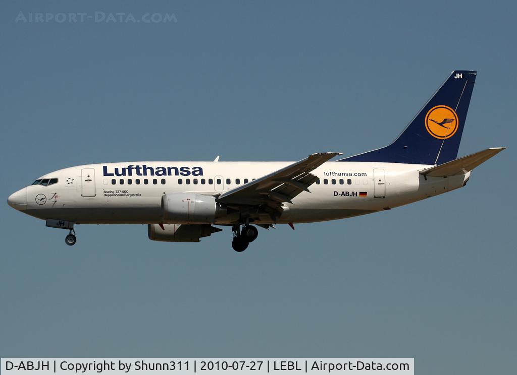 D-ABJH, 1991 Boeing 737-530 C/N 25357, Landing rwy 25R