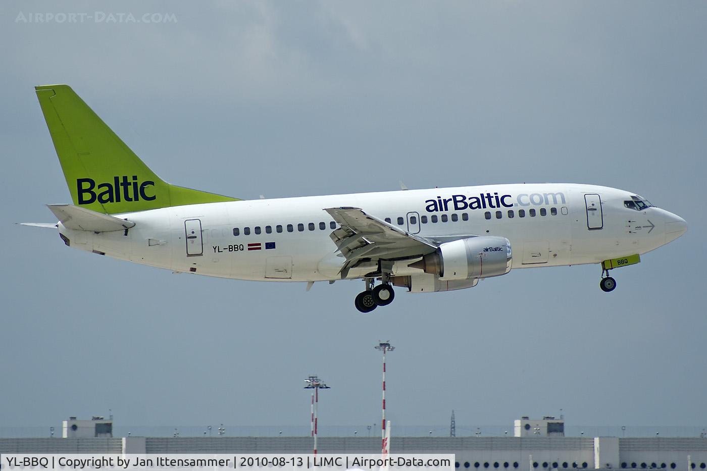 YL-BBQ, 1992 Boeing 737-522 C/N 26691, Air Baltic @ Malpensa