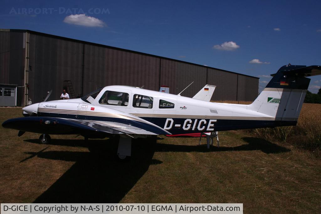 D-GICE, 2002 Piper PA-44-180 Seminole C/N 4496128, Visiting for Flying Legends
