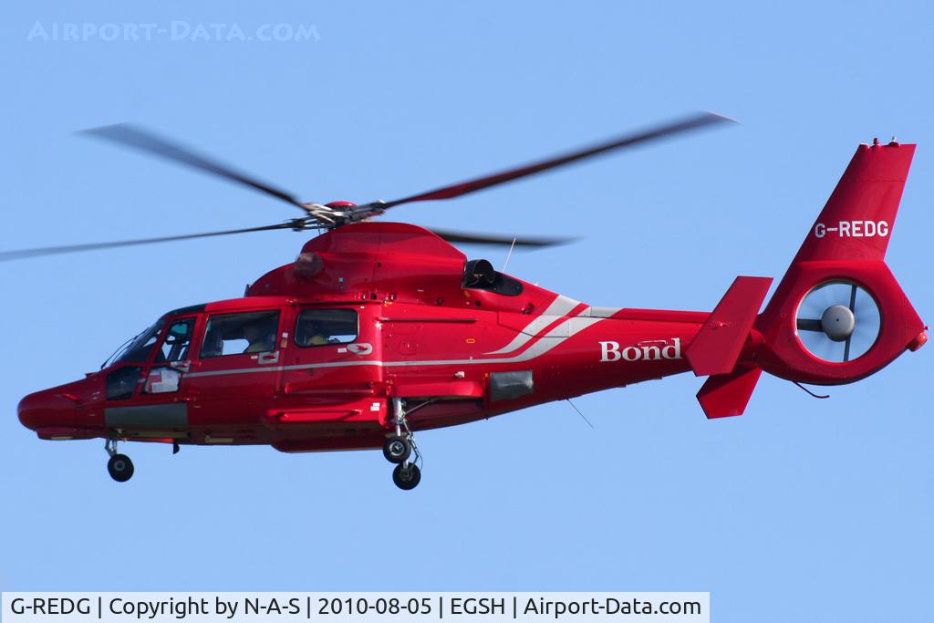 G-REDG, 2010 Eurocopter AS-365N-3 Dauphin 2 C/N 6907, Departing back to the rigs