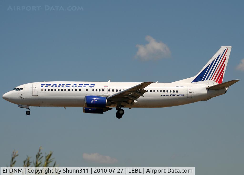 EI-DNM, 1989 Boeing 737-4S3 C/N 24166, Landing rwy 25R