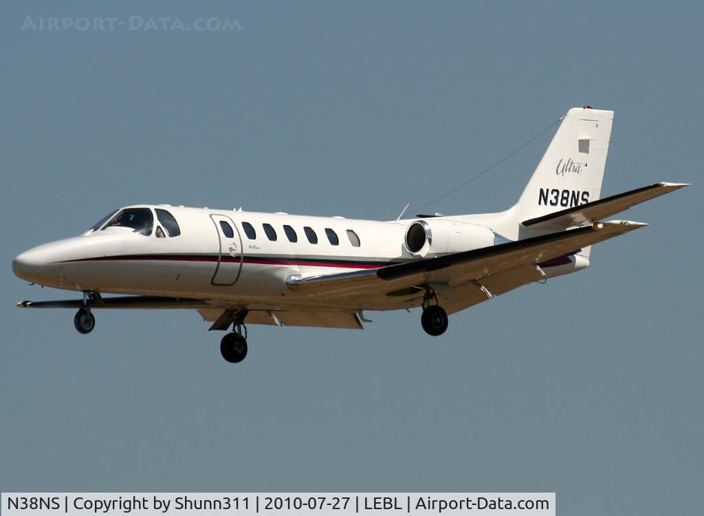 N38NS, 1997 Cessna 560 C/N 560-0411, Landing rwy 25R
