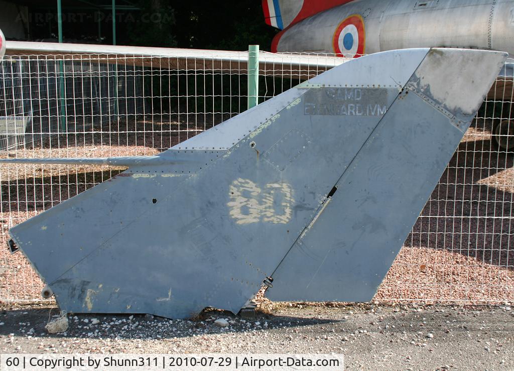 60, Dassault Etendard IV.M C/N 21, Only last piece of a Dassault Etendard IVM preserved inside Savigny-les-Beaune Museum