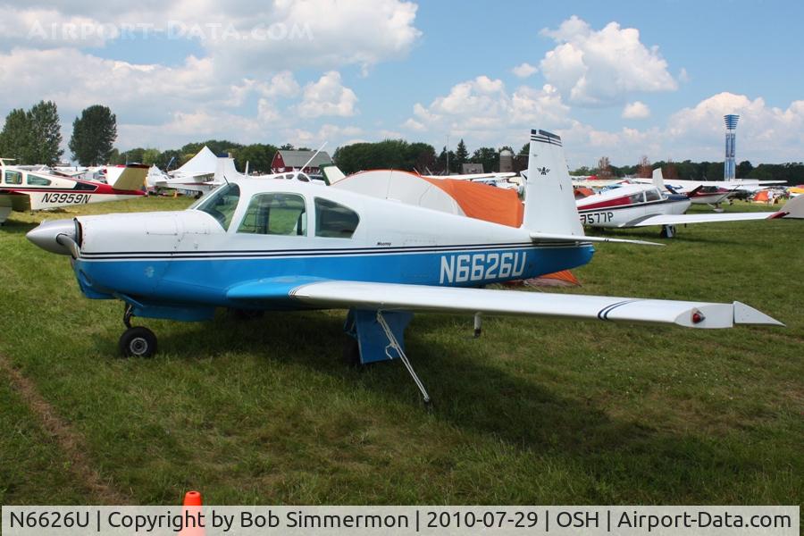N6626U, 1963 Mooney M20D Master C/N 121, Airventure 2010 - Oshkosh, Wisconsin