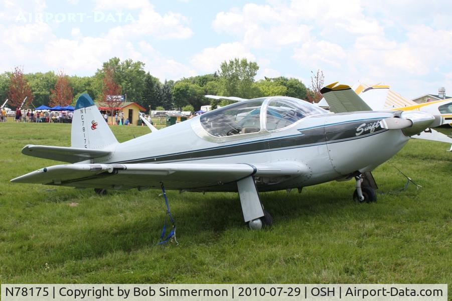 N78175, 1946 Globe GC-1B Swift C/N 2175, Airventure 2010 - Oshkosh, Wisconsin