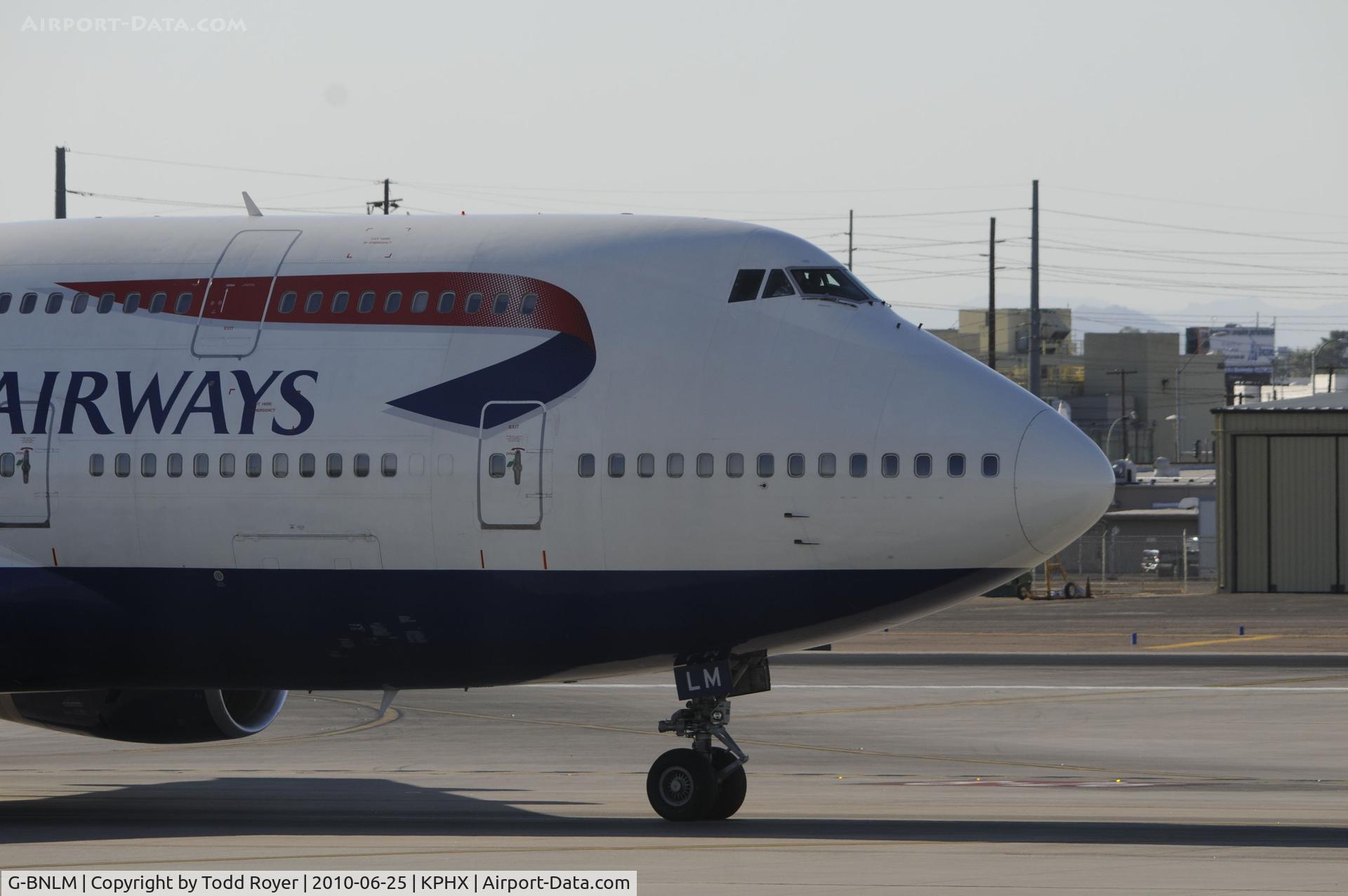 G-BNLM, 1990 Boeing 747-436 C/N 24055, Taxiing at PHX