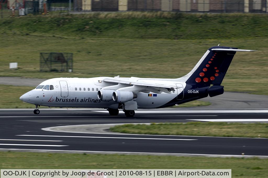 OO-DJK, 1995 British Aerospace Avro 146-RJ85 C/N E.2271, arrival at Brussels