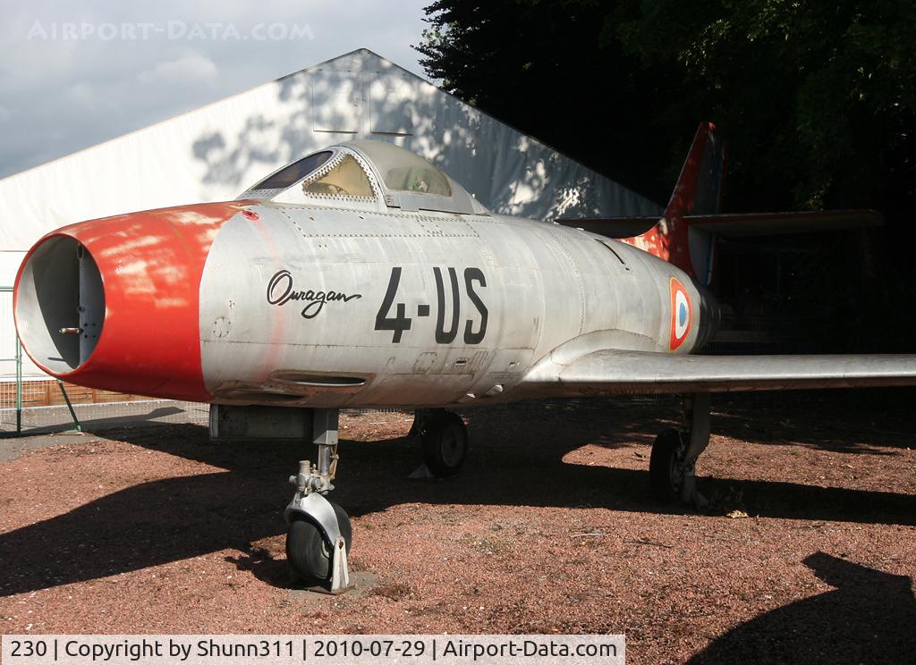 230, Dassault MD-450 Ouragan C/N 230, S/n 230 - Preserved inside Savigny-les-Beaune Museum