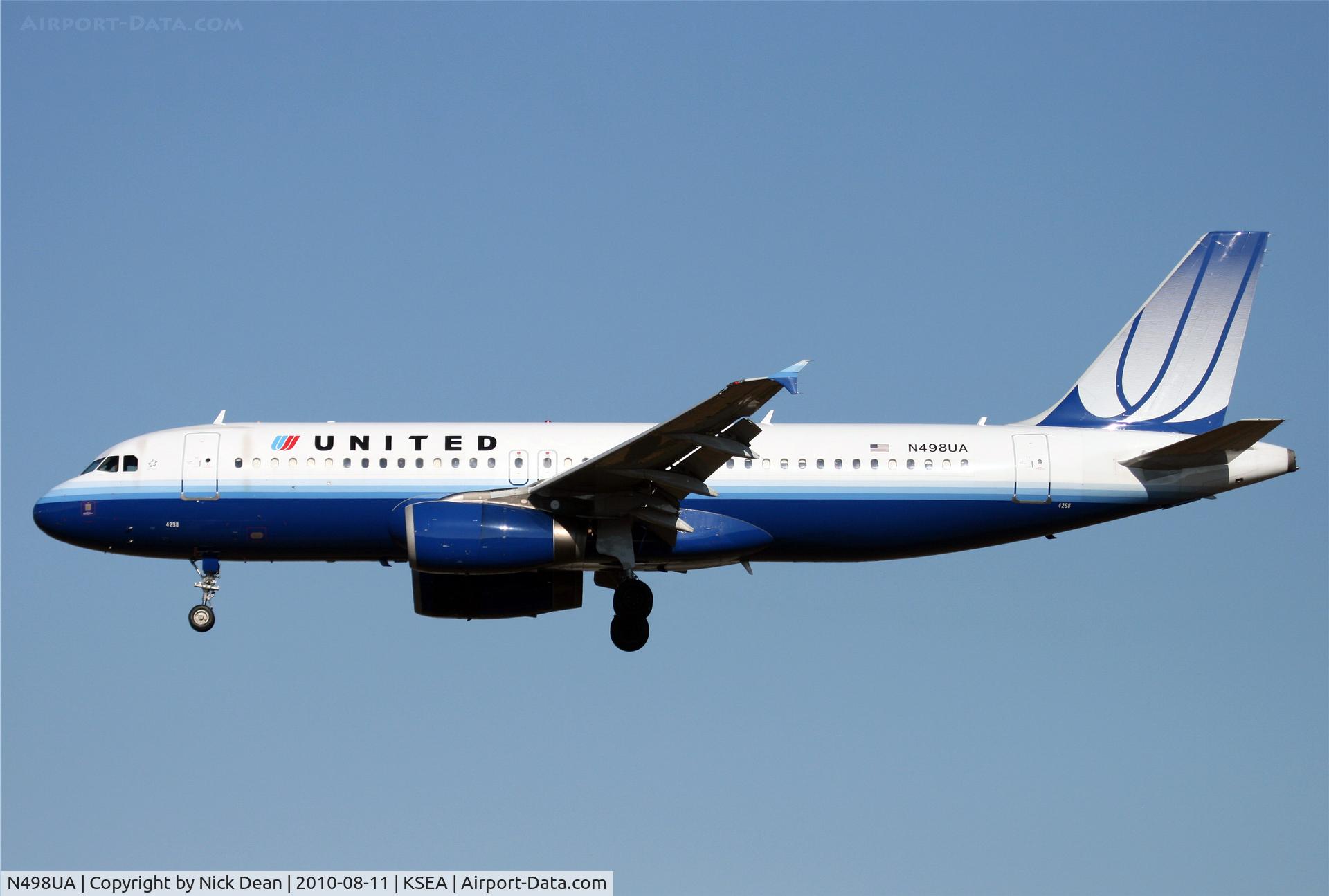 N498UA, 2002 Airbus A320-232 C/N 1865, KSEA