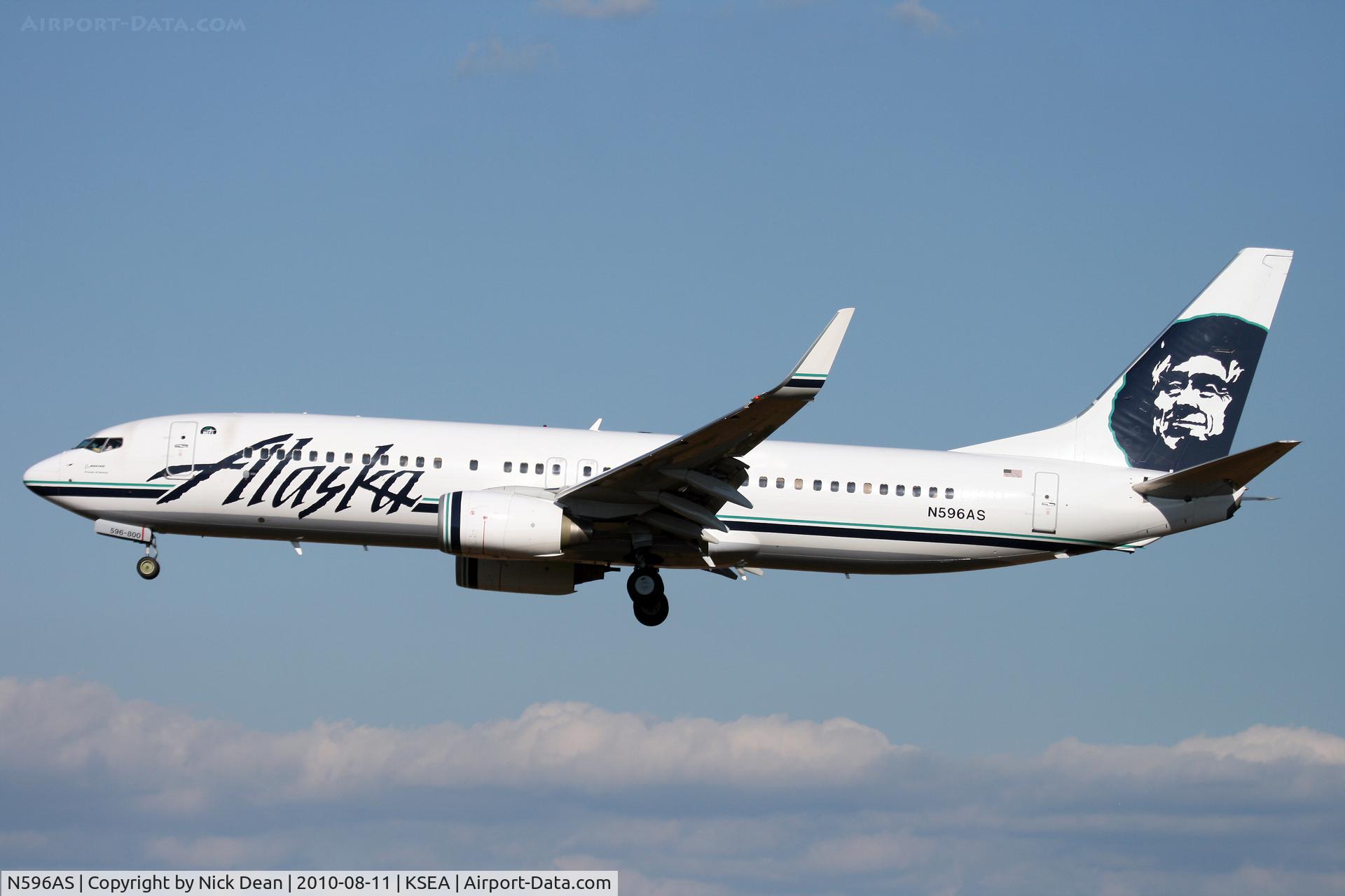 N596AS, 2008 Boeing 737-890 C/N 35688, KSEA