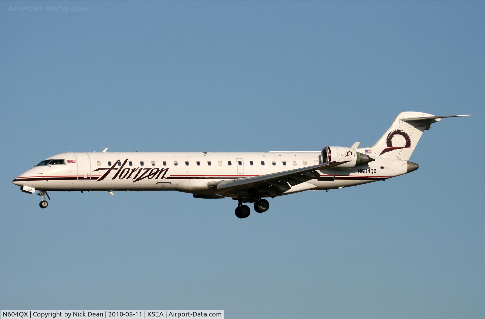 N604QX, 2001 Bombardier CRJ-701 (CL-600-2C10) C/N 10019, KSEA