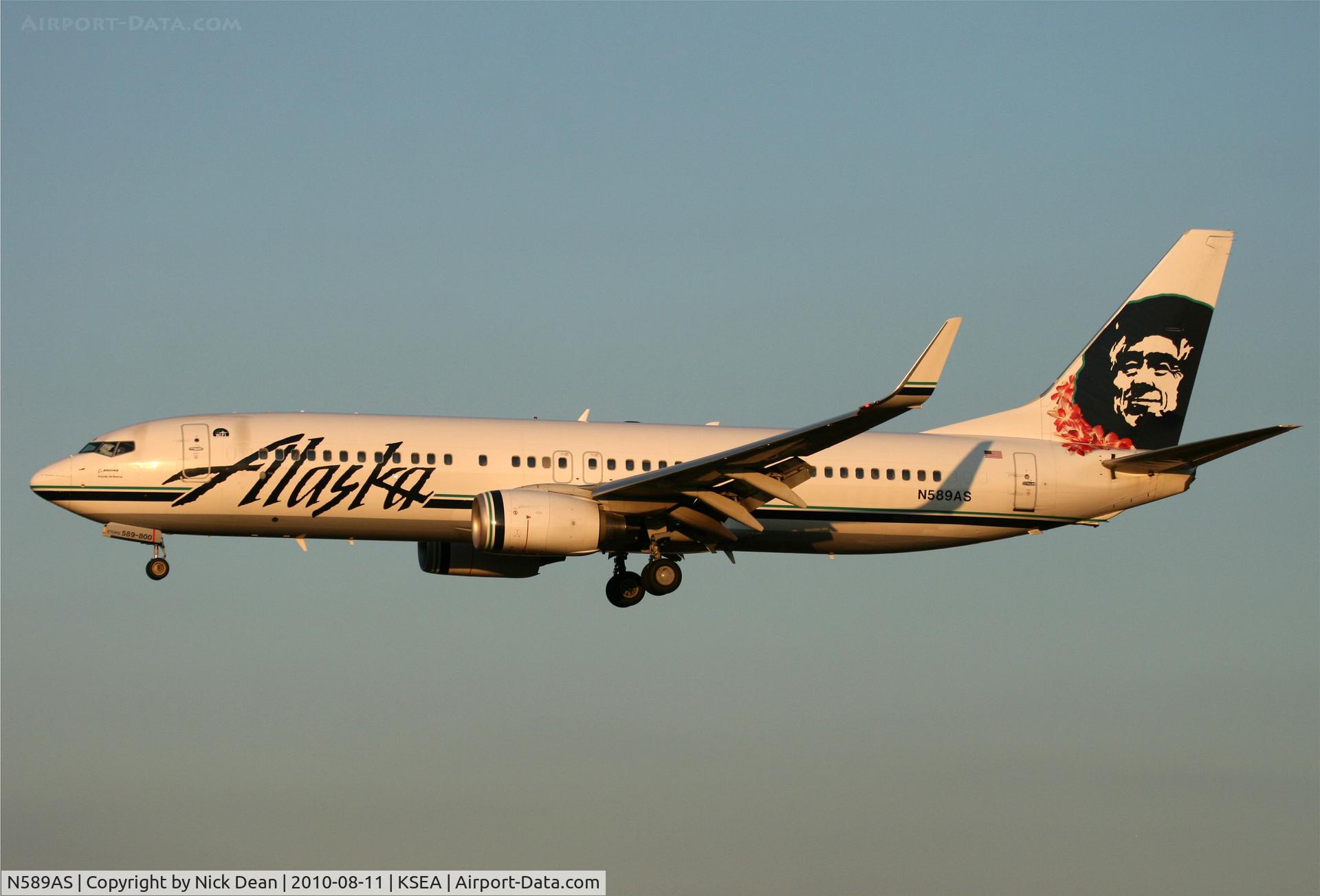 N589AS, 2007 Boeing 737-890 C/N 35686, KSEA