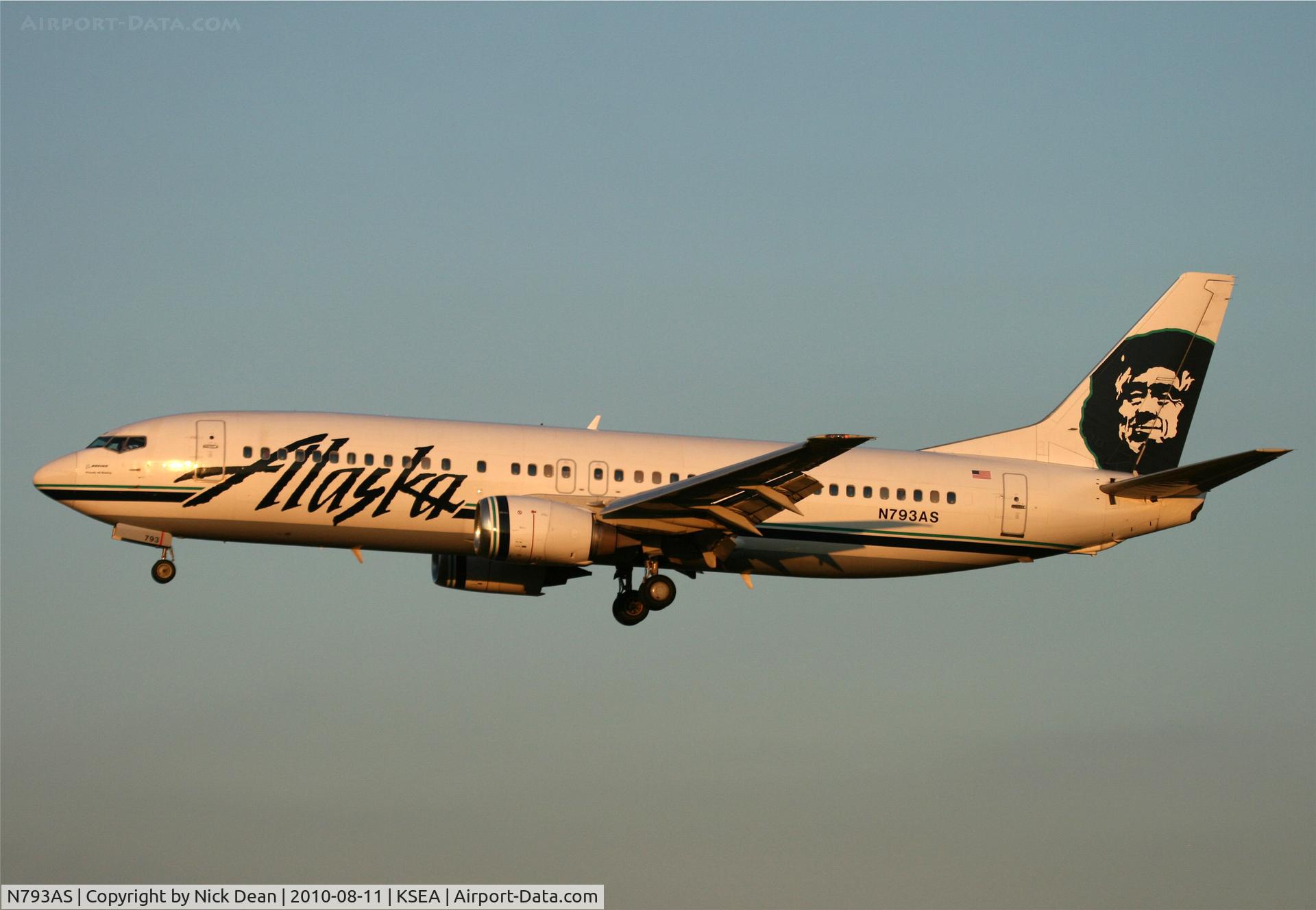 N793AS, 1998 Boeing 737-490 C/N 28888, KSEA