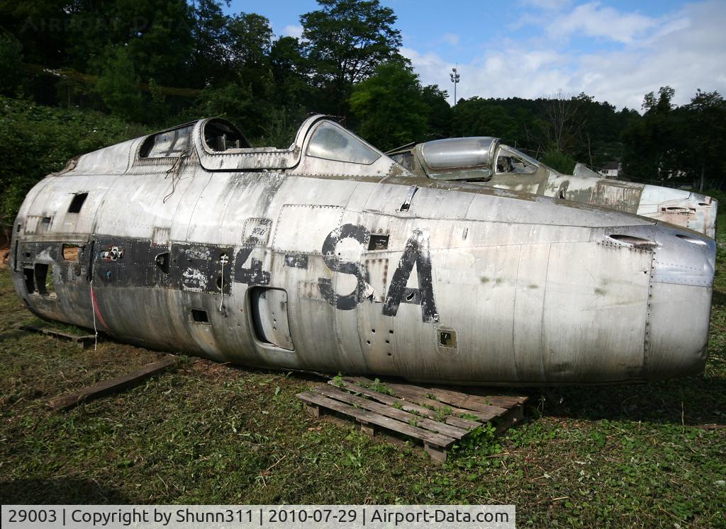 29003, General Motors F-84F Thunderstreak C/N Not found 52-9003, Ex. Belgium Air Force F-84F part stored in the Savigny-les-Beaune Museum... '4-SA' marks...