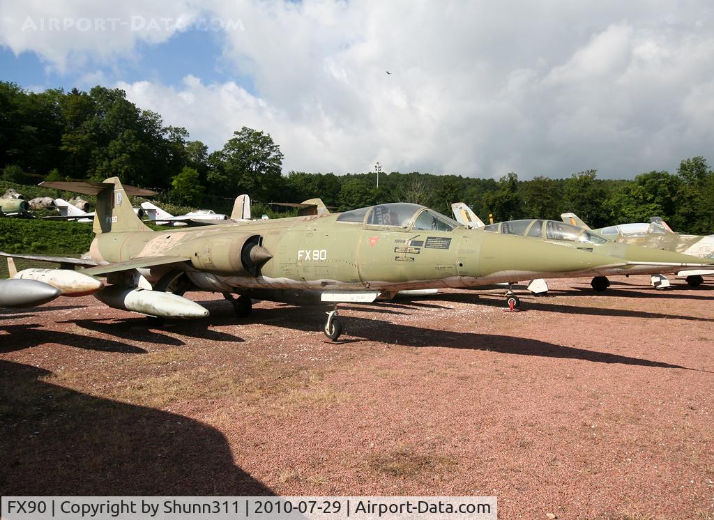 FX90, Lockheed F-104G Starfighter C/N 683-9154, Preserved Belgium Air Force Starfighter inside Savigny-les-Beaune Museum