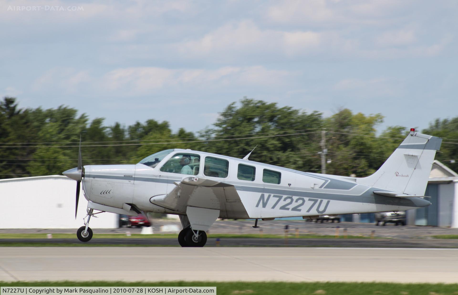 N7227U, 1985 Beech A36 Bonanza 36 C/N E-2231, Beech A36