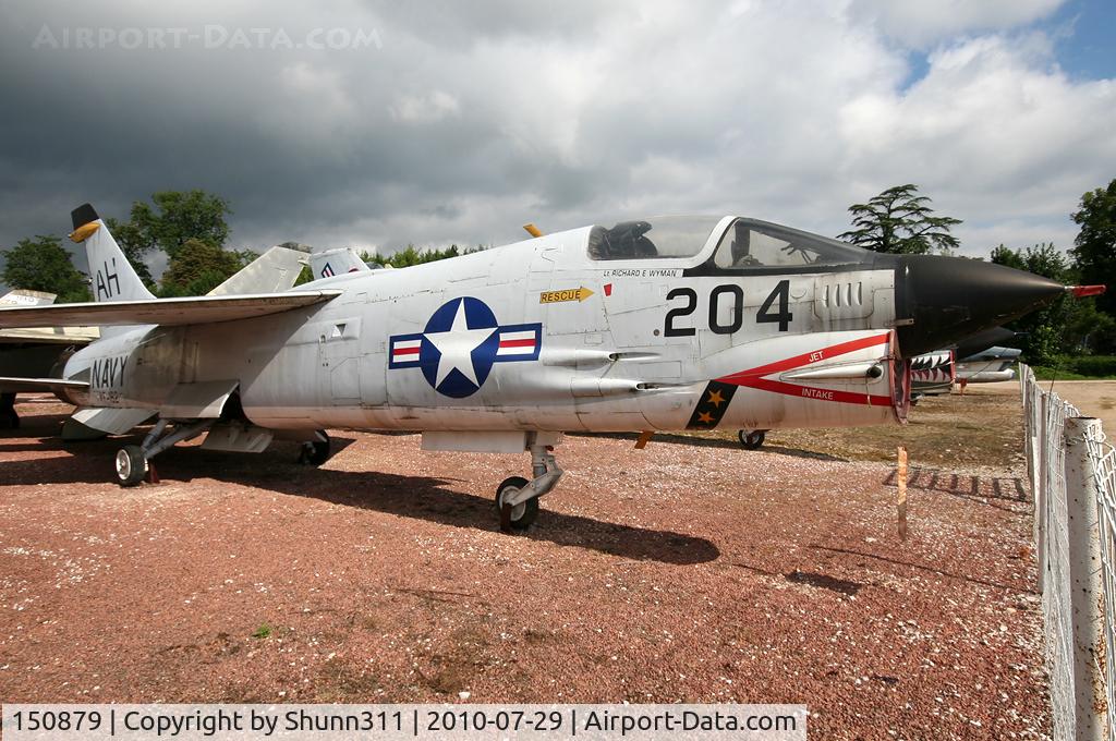 150879, Vought F-8E(FN) Crusader C/N 1202, US Navy Crusader c/s preserved inside Savigny-les-Beaune Museum... Ex. French Navy as '1'
