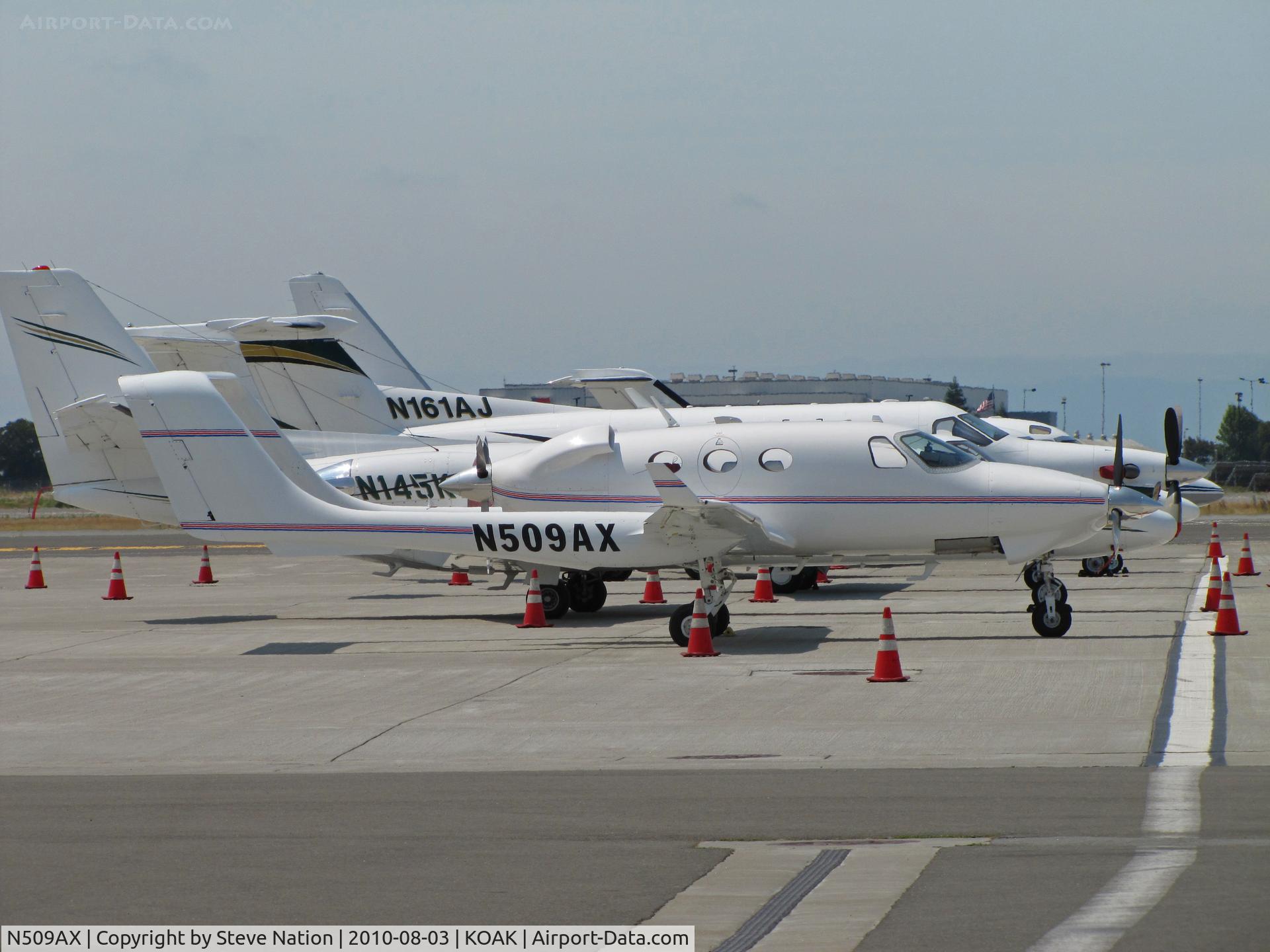 N509AX, 2006 Adam Aircraft A500 C/N 0009, Locally-based 2006 Adam Aircraft Industries Inc A500 on North Field visitors ramp