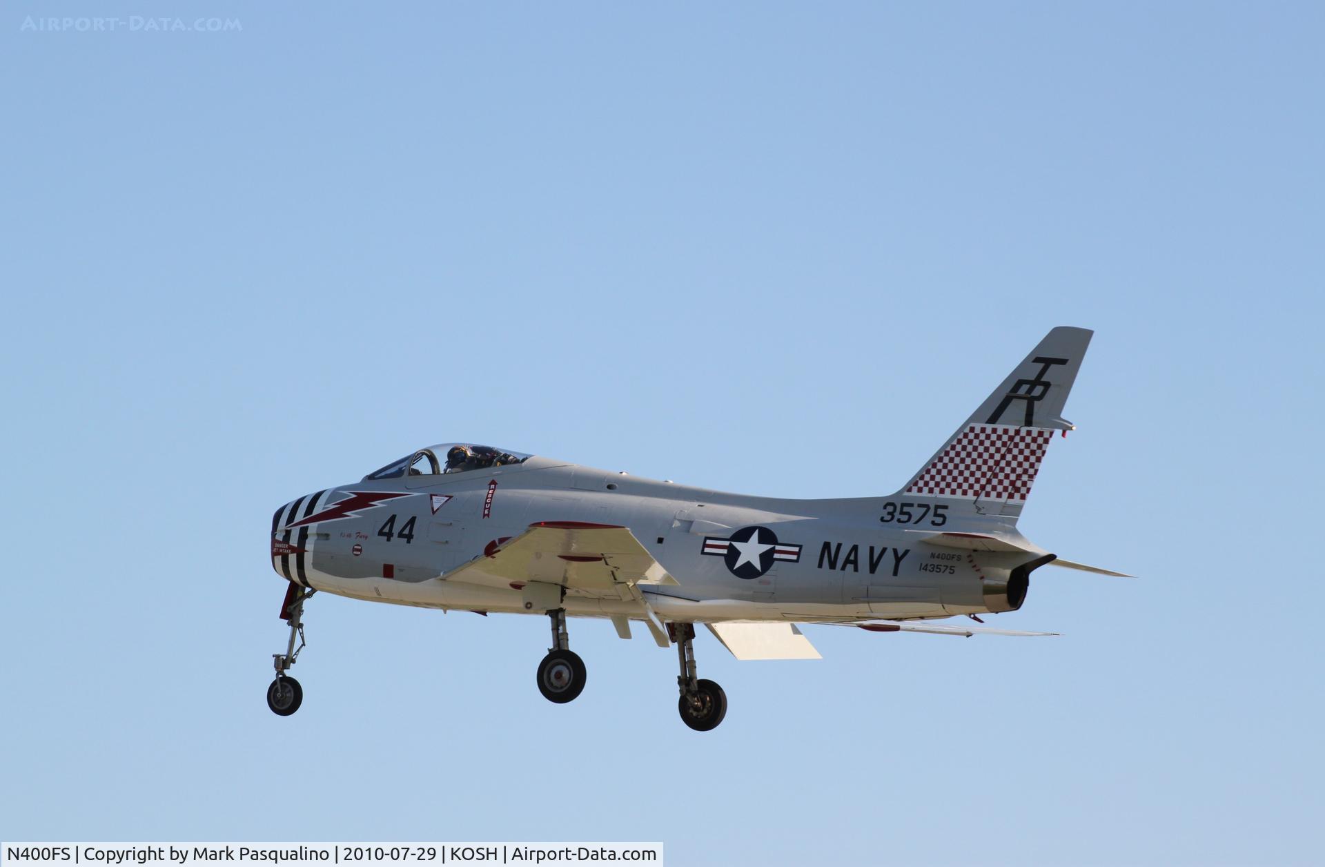 N400FS, 1958 North American AF-1E Fury C/N 244-83, North American FJ-4B