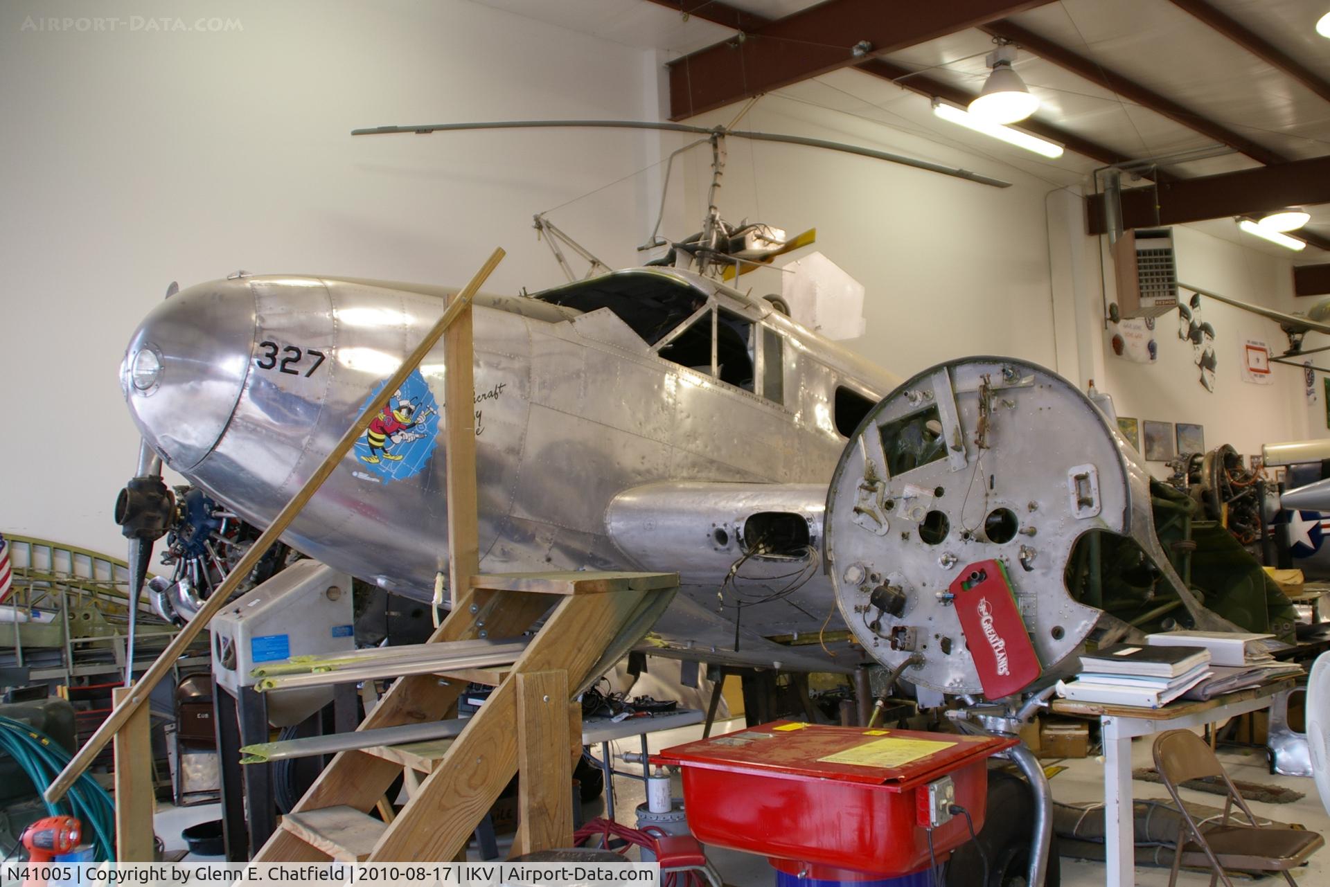 N41005, 1943 Beech UC-45J Expeditor C/N 51236, Undergoing rebuild