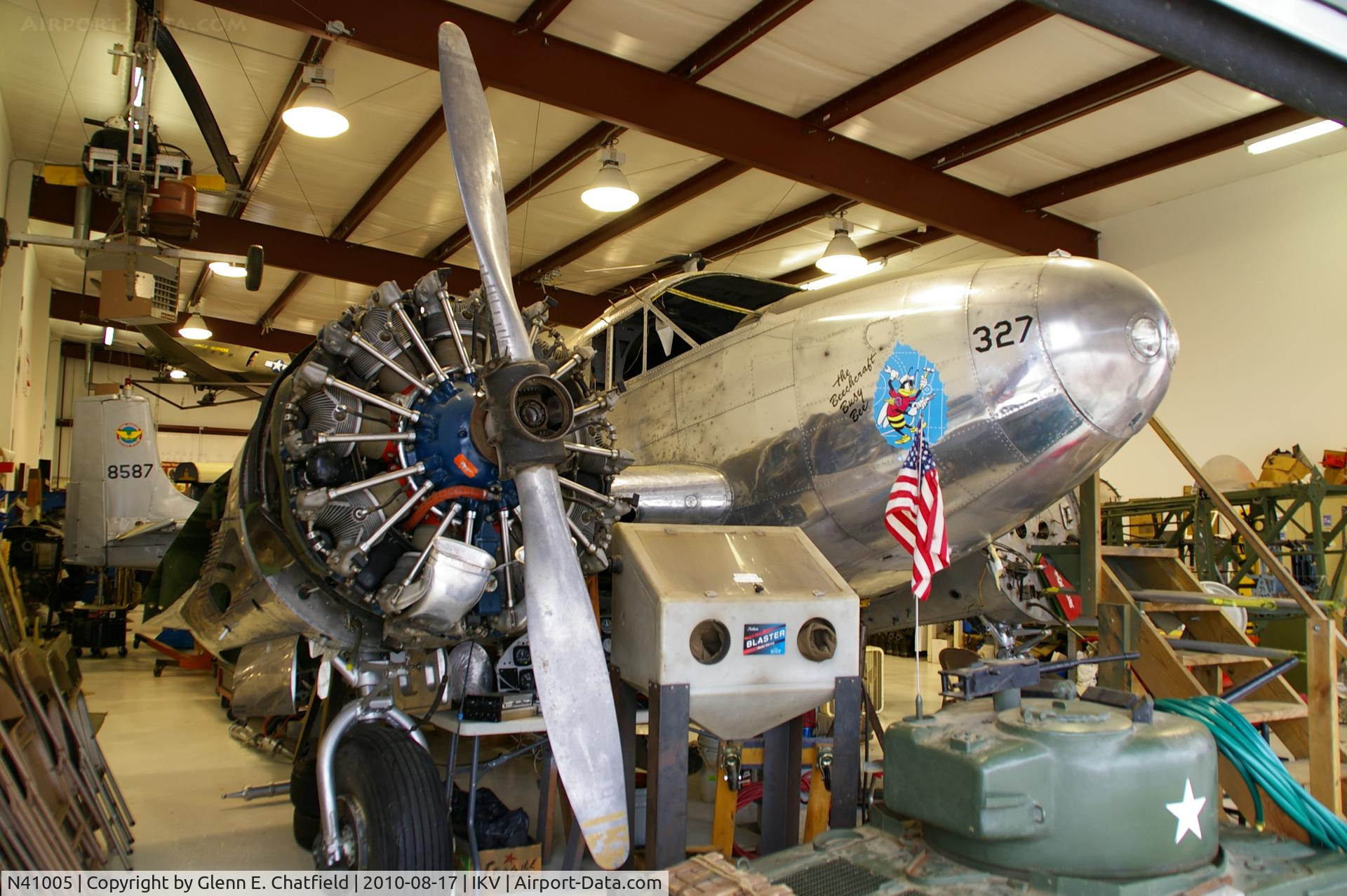 N41005, 1943 Beech UC-45J Expeditor C/N 51236, Undergoing rebuild