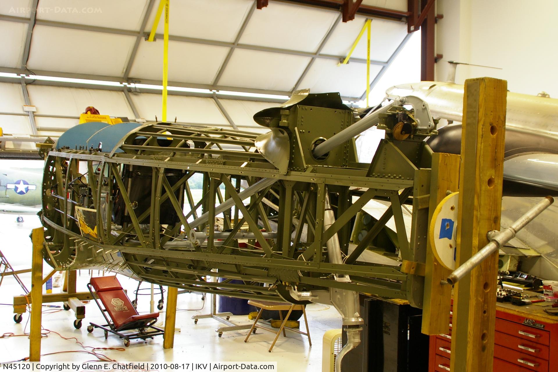 N45120, 1941 Naval Aircraft Factory N3N-3 C/N 4494, Undergoing rebuild