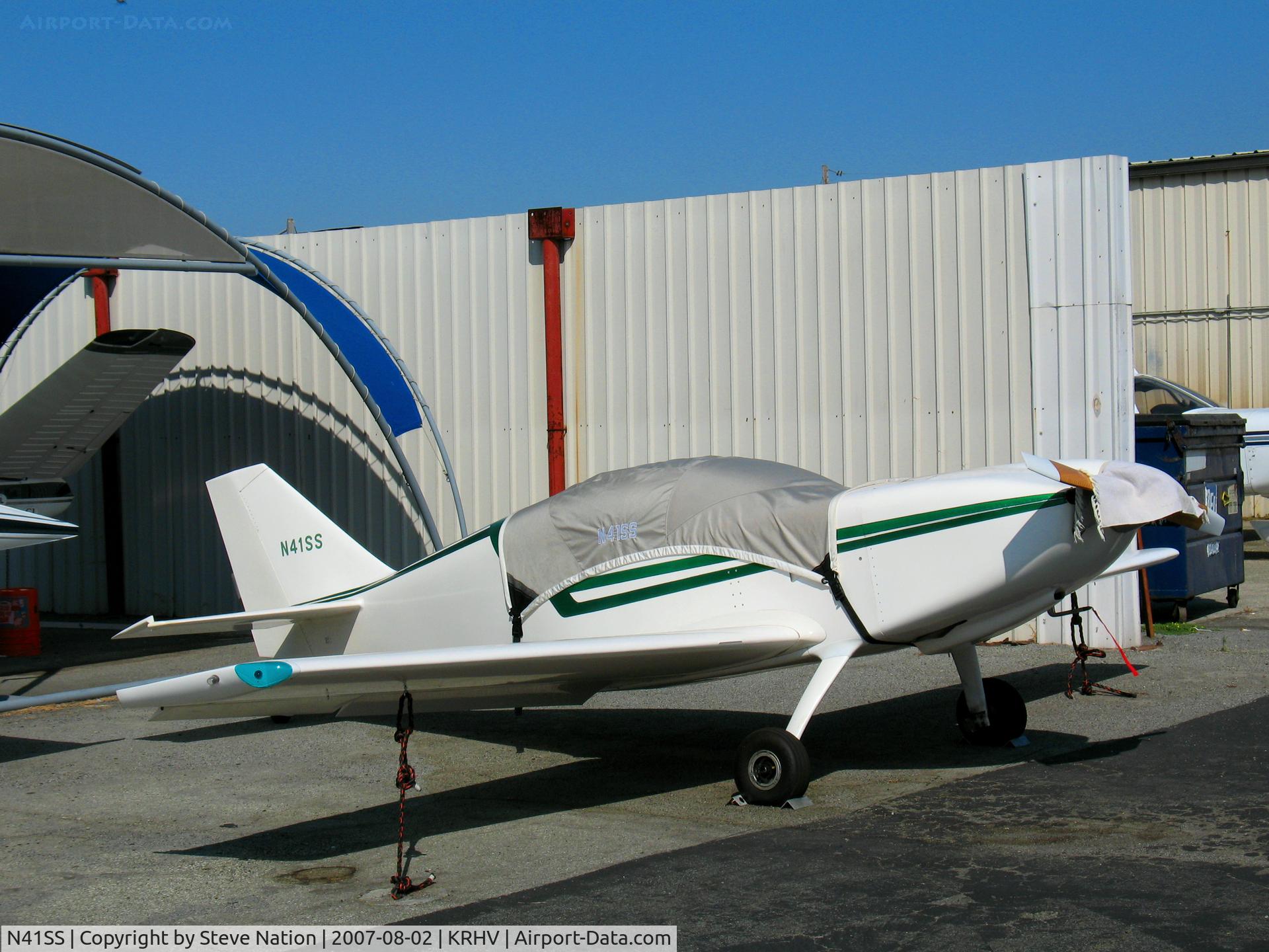N41SS, Stoddard-Hamilton Glasair SHA C/N 241, Glasair with canopy cover @ historic Reid-Hillview Airport in San Jose, CA