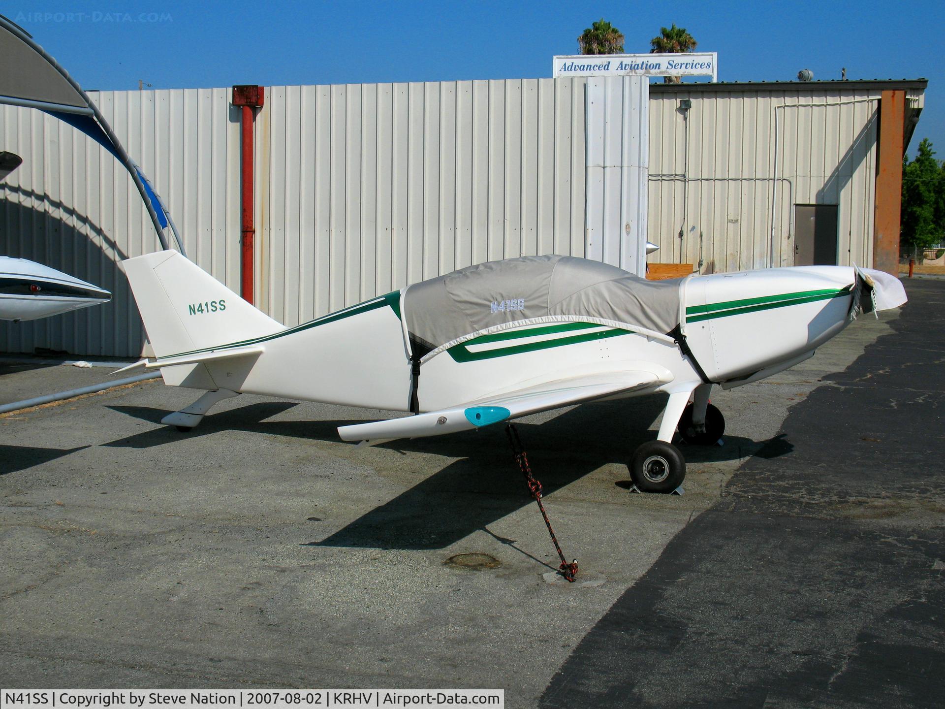 N41SS, Stoddard-Hamilton Glasair SHA C/N 241, Glasair with canopy cover @ historic Reid-Hillview Airport in San Jose, CA