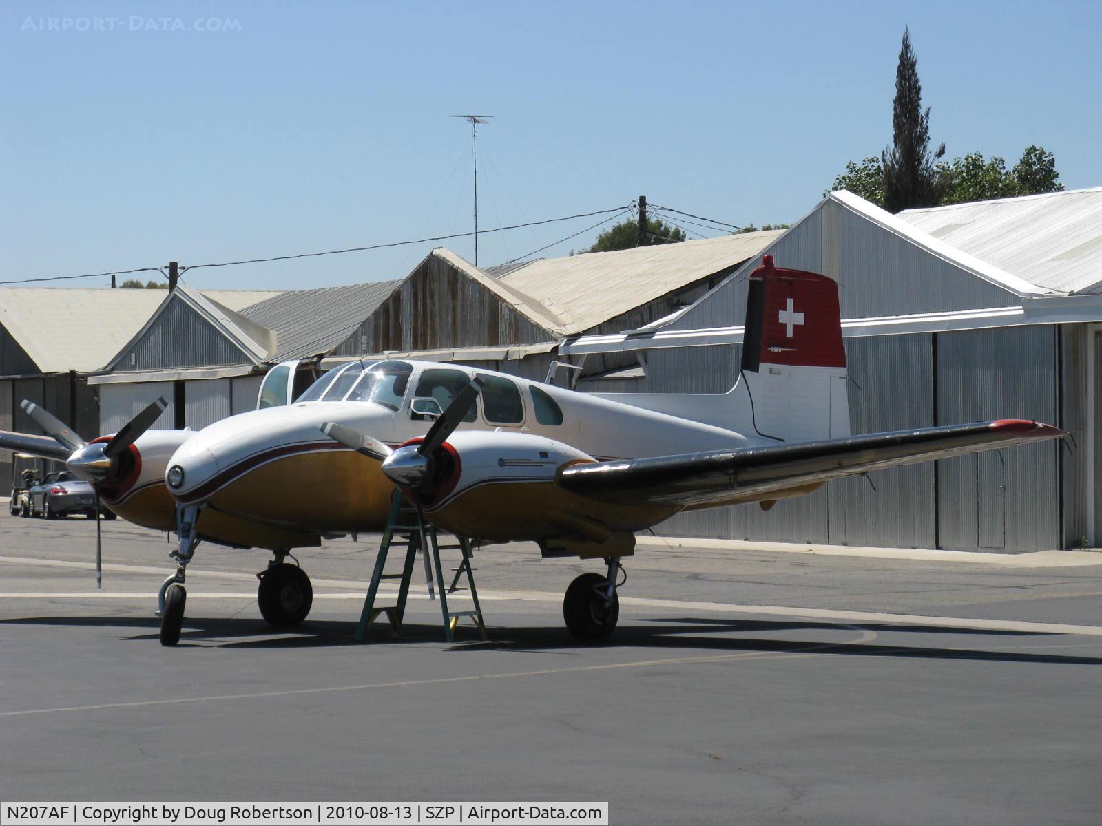 N207AF, 1955 Beech C-50 Twin Bonanza C/N CH-144, 1955 Beech C50 TWIN BONANZA 'PEGASUS', two Lycoming GO-480-F1A6 275  Hp each geared engines, refueling