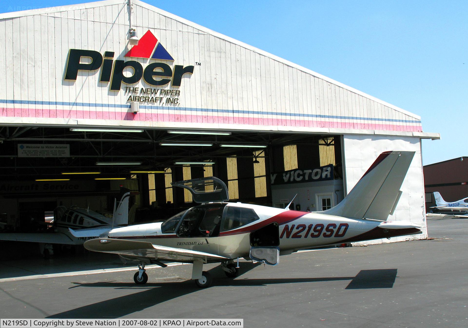 N219SD, 2001 Socata TB-21 TC Trinidad C/N 2050, 2001 Socata TB21 at Palo Alto, CA for maintenance