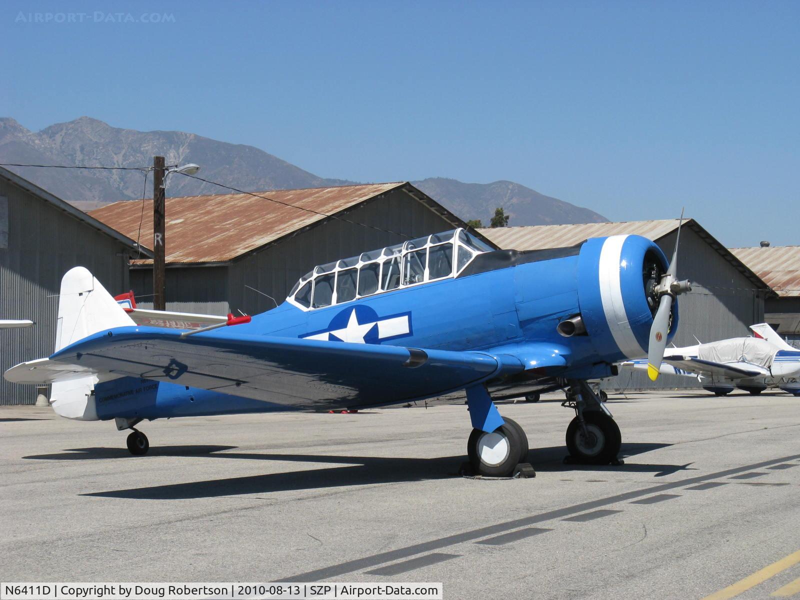 N6411D, 1942 North American SNJ-4 Texan C/N 88-10117, 1942 North American SNJ-4, P&W R-1340 600 Hp