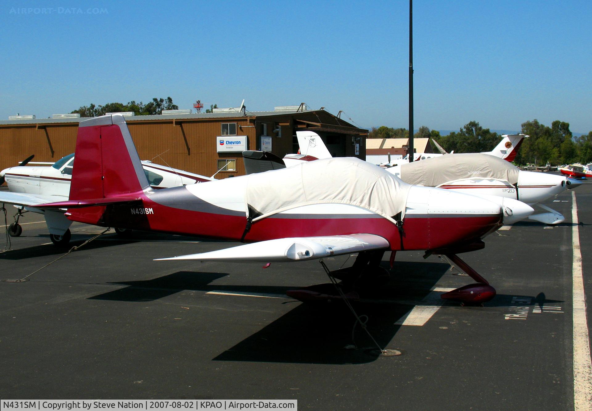 N431SM, 2002 Vans RV-9A C/N 90409, 2002 RV-9A home built from Oregon on transient ramp