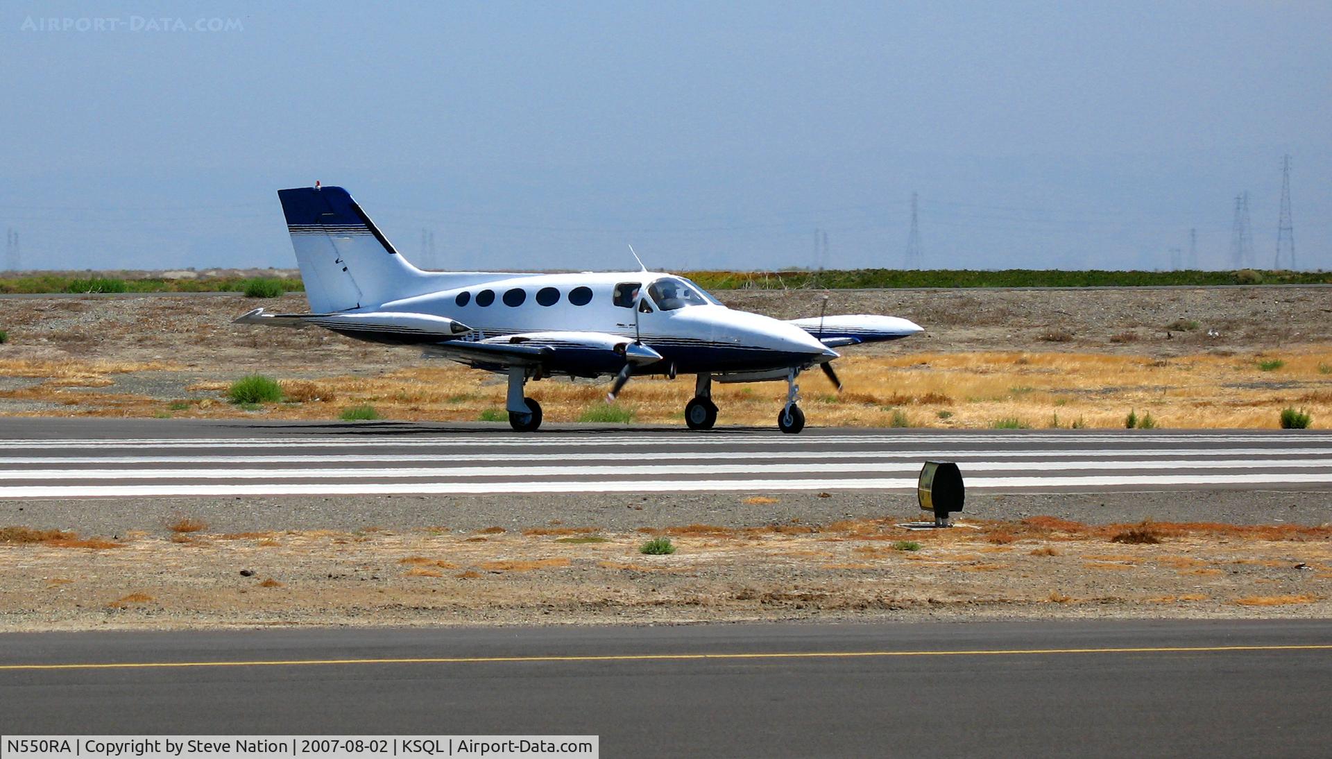 N550RA, 1976 Cessna 414 Chancellor C/N 414-0828, Glenbrook Flyboys (Carson City, NV) running up for return flight home