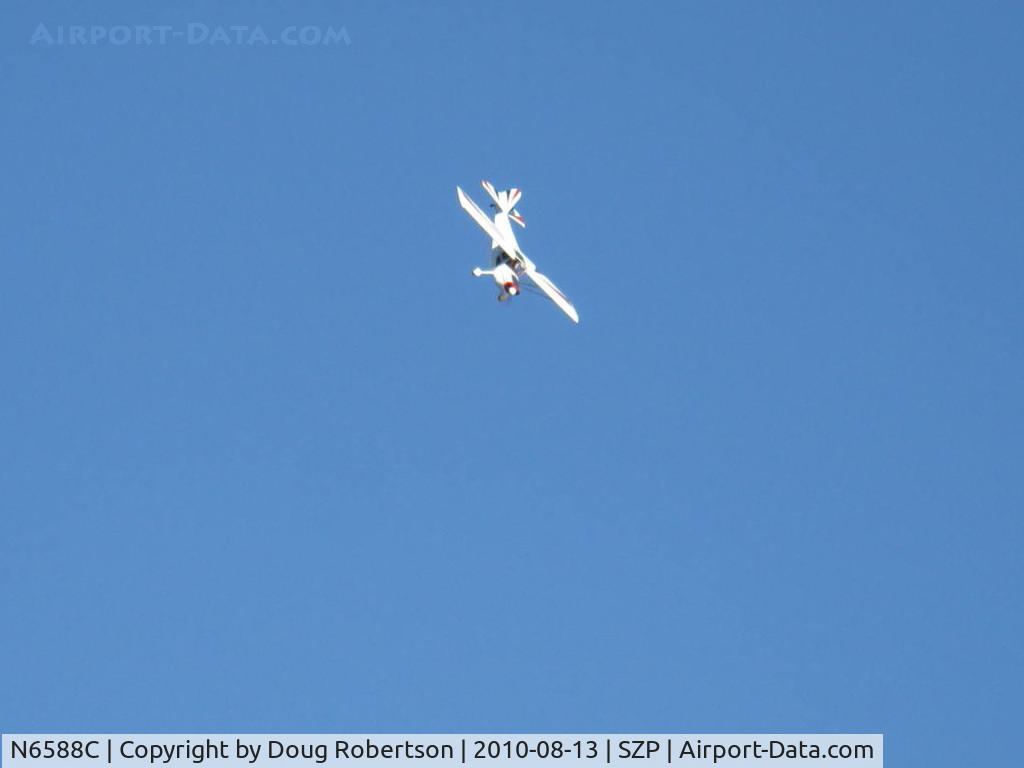 N6588C, 1992 Taylorcraft/Swick T-Clips C/N 1, 1992 McCain SWICK-CLIP-T, aerobatic practice w/o smoke
