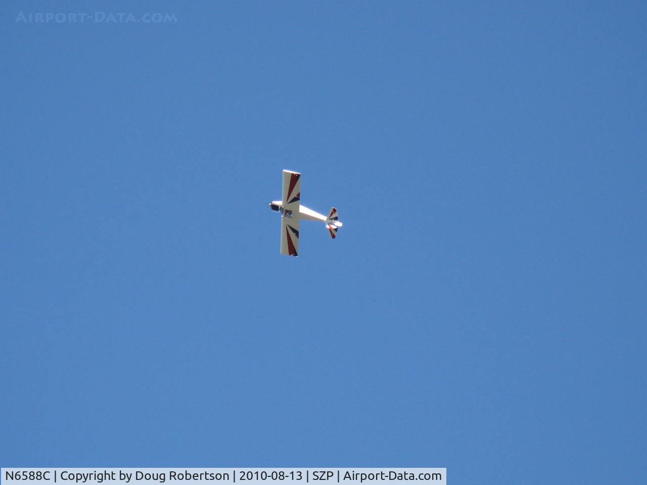 N6588C, 1992 Taylorcraft/Swick T-Clips C/N 1, 1992 McCain SWICK-CLIP-T, aerobatic practice w/o smoke