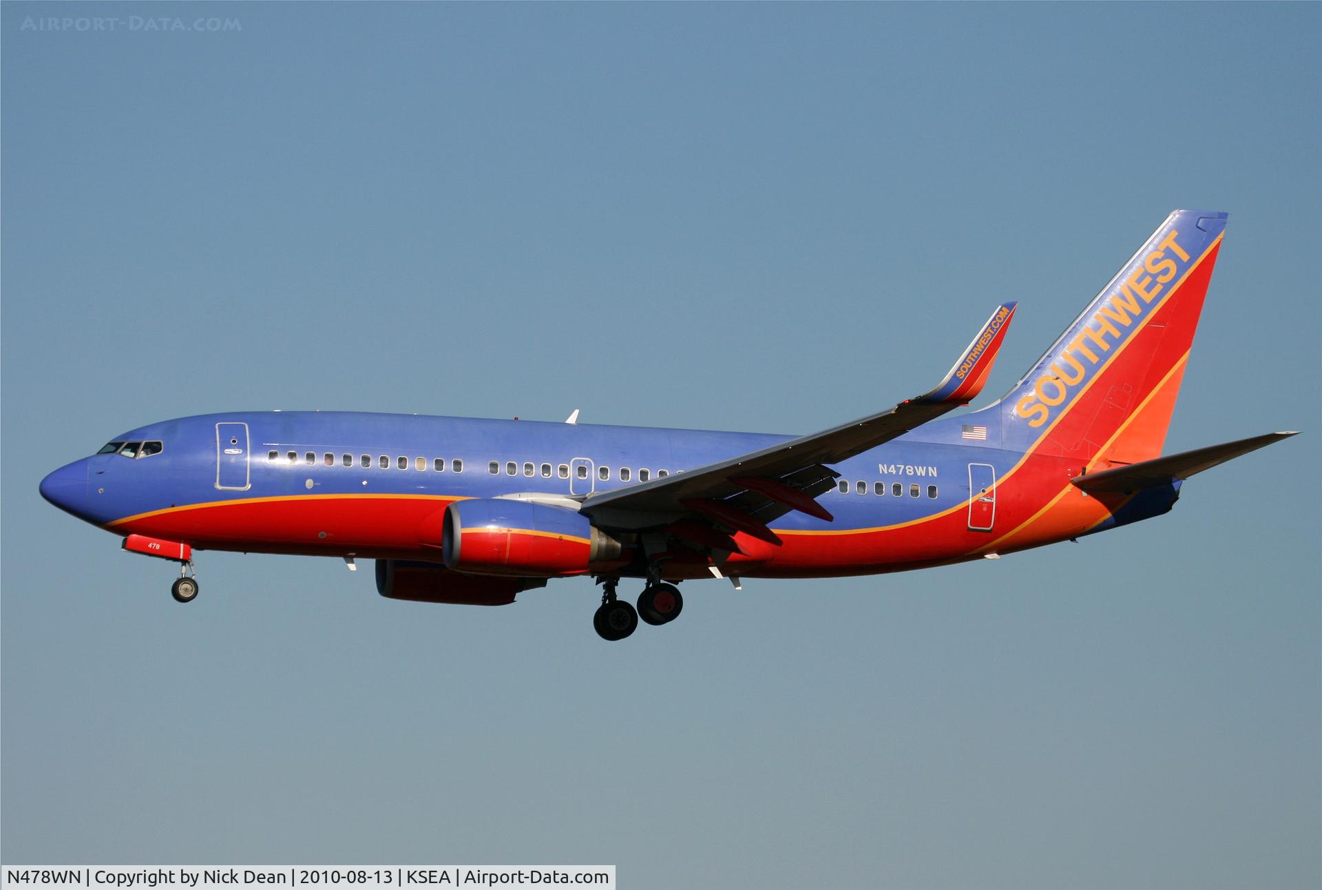 N478WN, 2004 Boeing 737-7H4 C/N 33989, KSEA