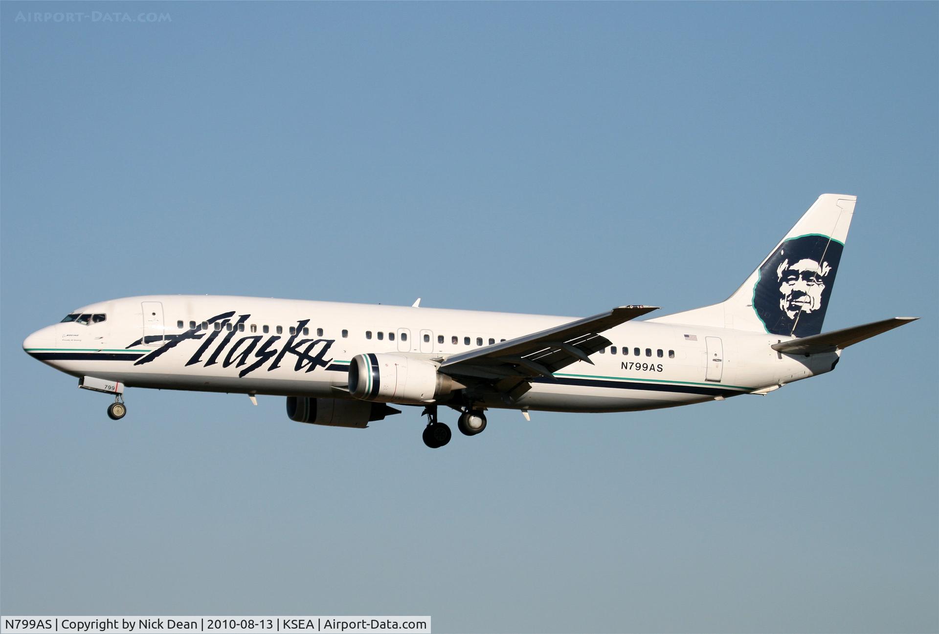 N799AS, 1998 Boeing 737-490 C/N 29270, KSEA