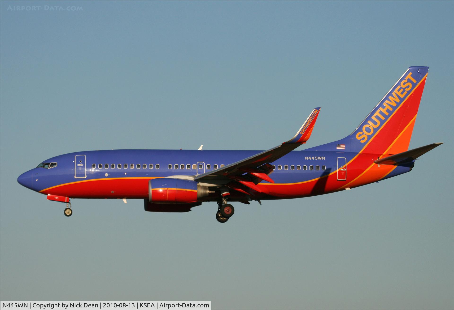N445WN, 2003 Boeing 737-7H4 C/N 29841, KSEA