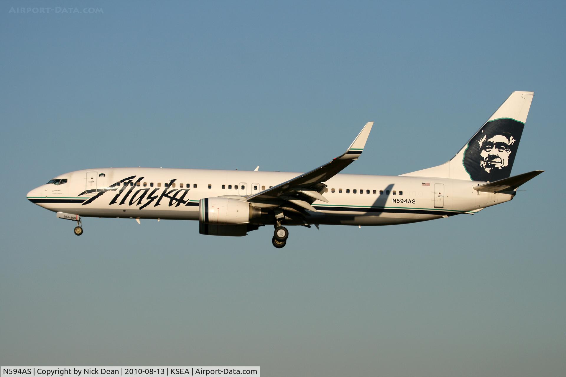 N594AS, 2008 Boeing 737-890 C/N 35191, KSEA