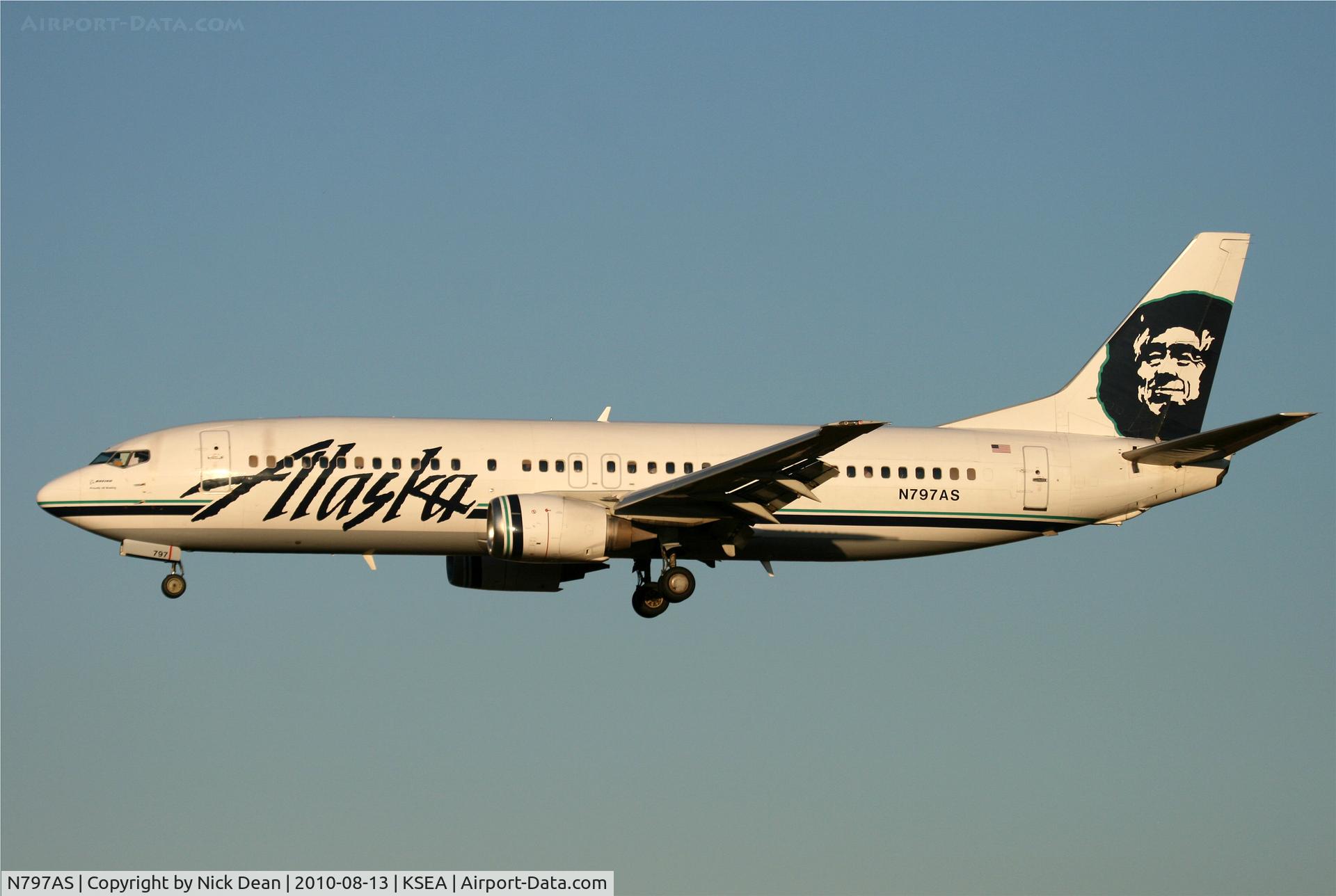 N797AS, 1998 Boeing 737-490 C/N 28892, KSEA