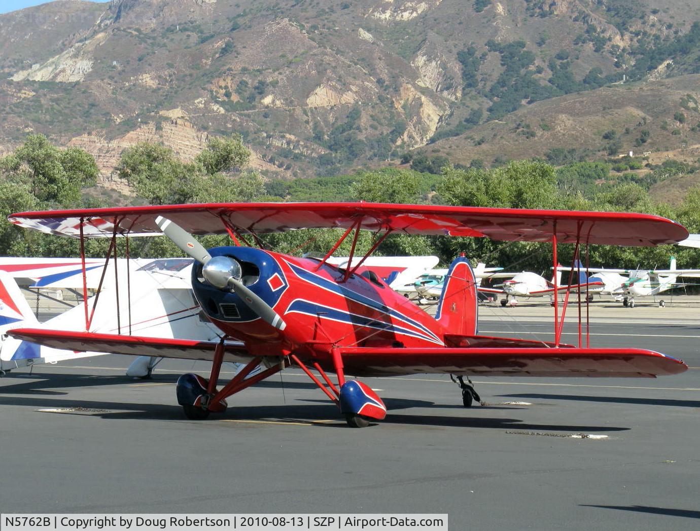 N5762B, 1980 Great Lakes 2T-1A-2 Sport Trainer C/N 0833, 1980 Great Lakes 2T-1A-2 SPORT TRAINER, Lycoming AEIO-360-B1FG 180 Hp