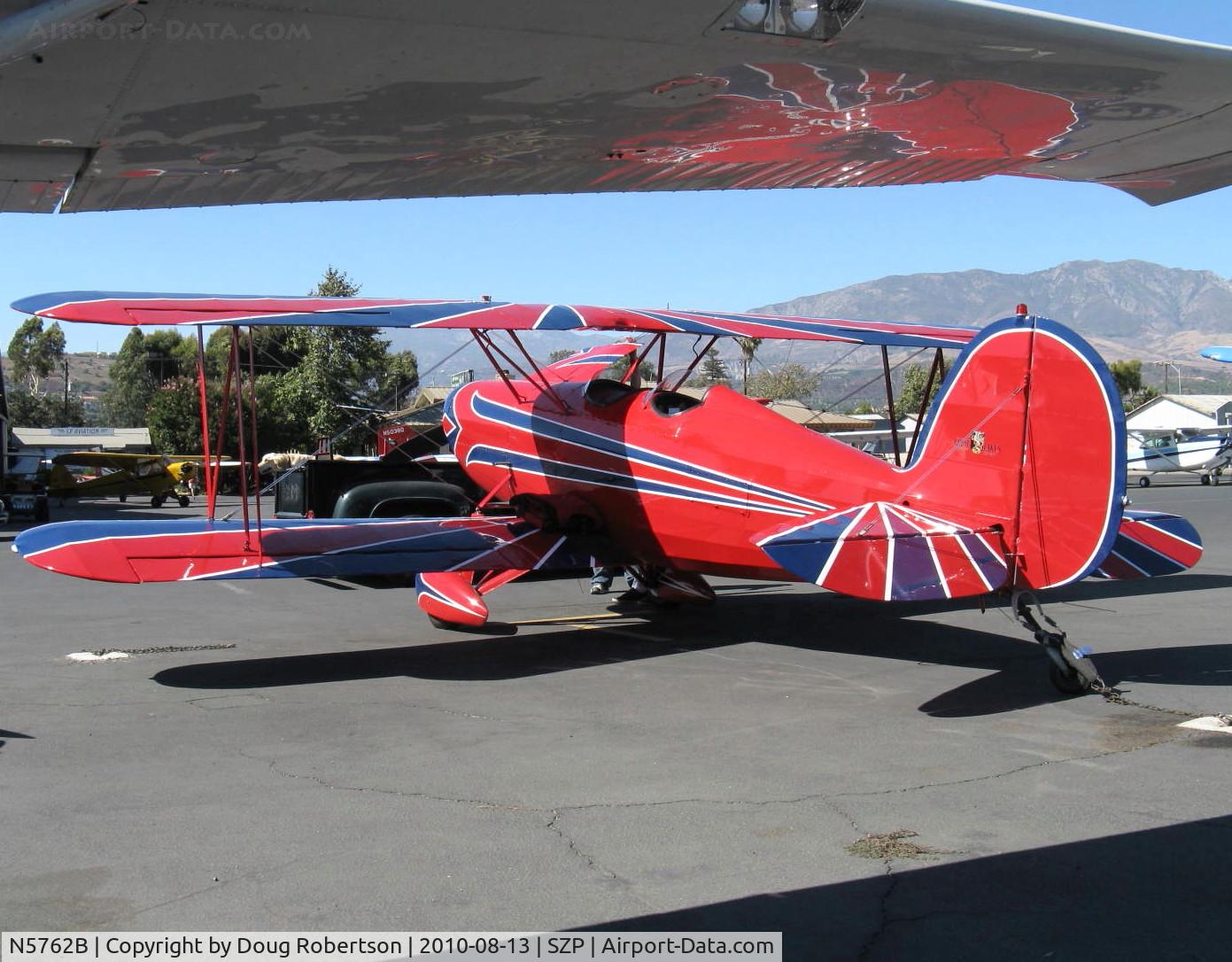 N5762B, 1980 Great Lakes 2T-1A-2 Sport Trainer C/N 0833, 1980 Great Lakes 2T-1A-2 SPORT TRAINER, Lycoming AEIO-360-B1FG 180 Hp
