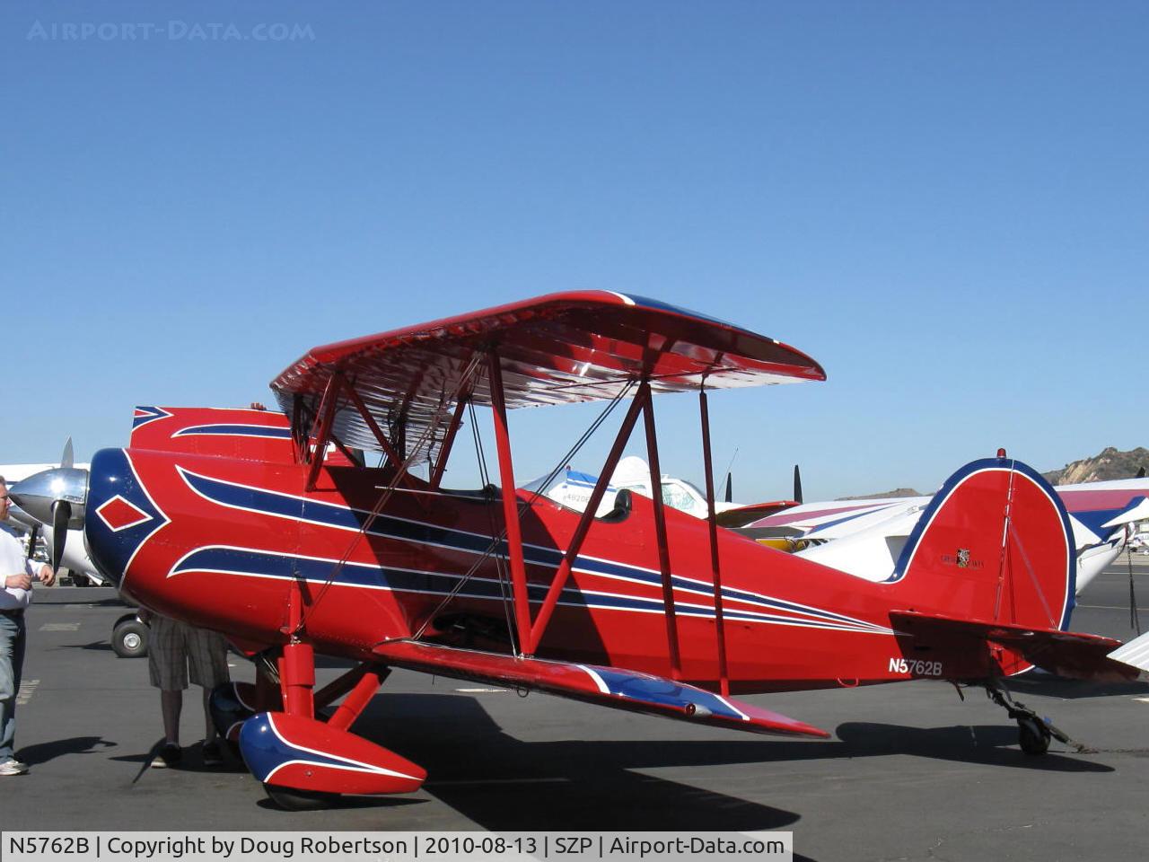 N5762B, 1980 Great Lakes 2T-1A-2 Sport Trainer C/N 0833, 1980 Great Lakes 2T-1A-2 SPORT TRAINER, Lycoming AEIO-360-B1FG 180 Hp