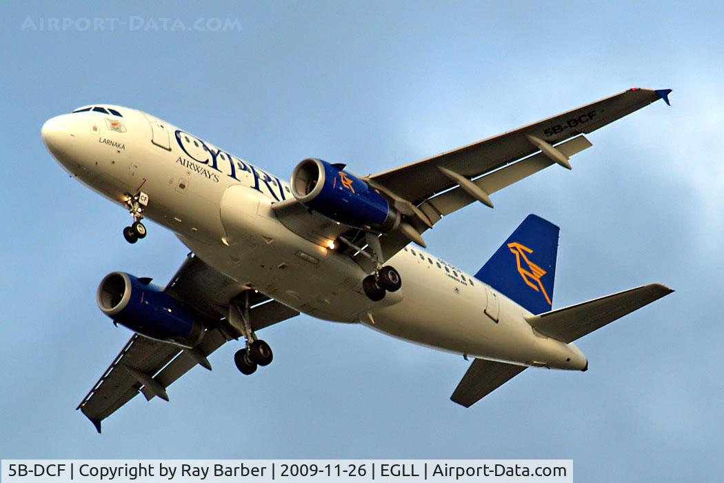 5B-DCF, 2006 Airbus A319-132 C/N 2718, Airbus A319-132 [2718] Cyprus Airways Home~G 26/11/2009